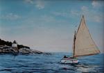 Cat Boat Castle Hill Oil Painting
